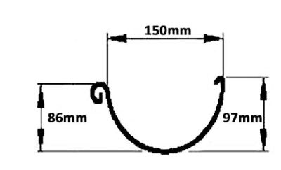 150mm Half Round