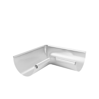 150mm Half Round Internal Angle 90° (Pure White)