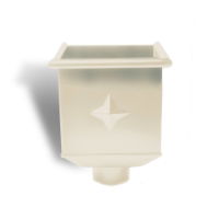 80mm Grey White Steel Box Hopper Head