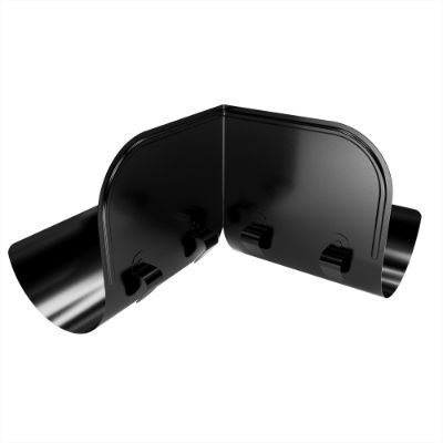 150mm Gutter Overflow Element 90° (Jet Black)