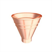 Round Hopper - 100mm Outlet (Copper)