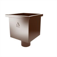 Rectangular Hopper - 87mm Outlet (Chocolate Brown)