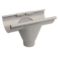 125mm HR Dusty Grey Steel 80mm Prefab Outlet