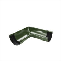 125mm Half Round Int Angle 90° c/w Unions (Chrome Green)