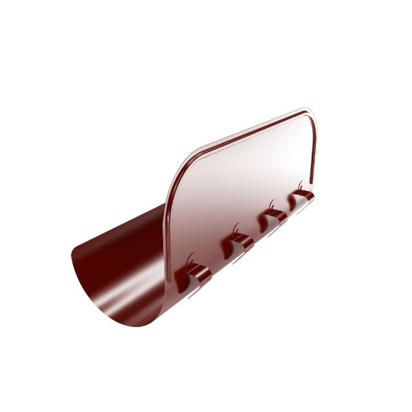 150mm Gutter Overflow Element 180° (Wine Red)