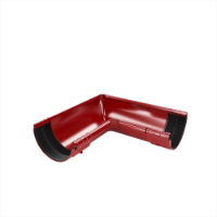 125mm Half Round Internal Angle 90° c/w Unions (Red)