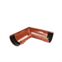 125mm Half Round Int Angle 90° c/w Unions (Copper Brown)