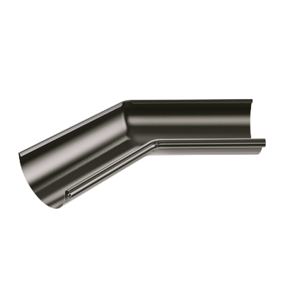 125mm Half Round Internal Angle 135° (Grey Brown)