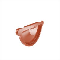 150mm Half Round Universal Stopend (Copper Brown)