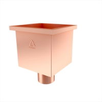 Rectangular Hopper - 100mm Outlet (Copper)