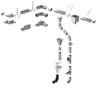 125mm Half Round Outlet 87mm Dia Outlet - Roofart Galvanised Guttering System