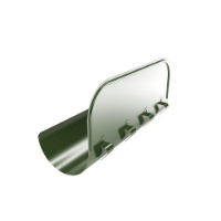 125mm Gutter Overflow Element 180° (Chrome Green)