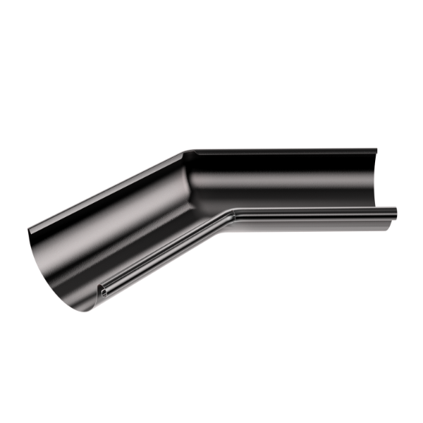 125mm Half Round Internal Angle 135° (Jet Black)