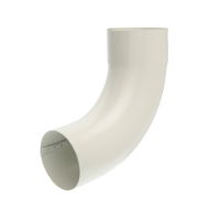80mm Grey White Steel D/Pipe 90° Bend